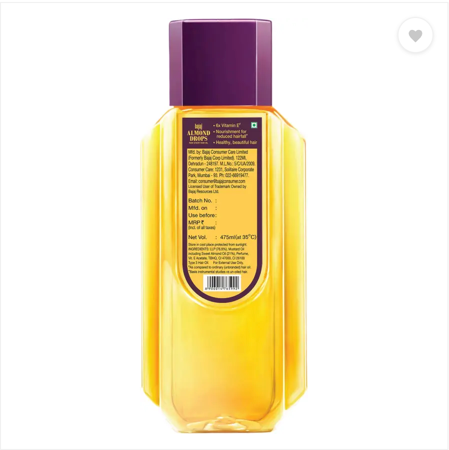 Almond Drop Oil 500ml - Image 3