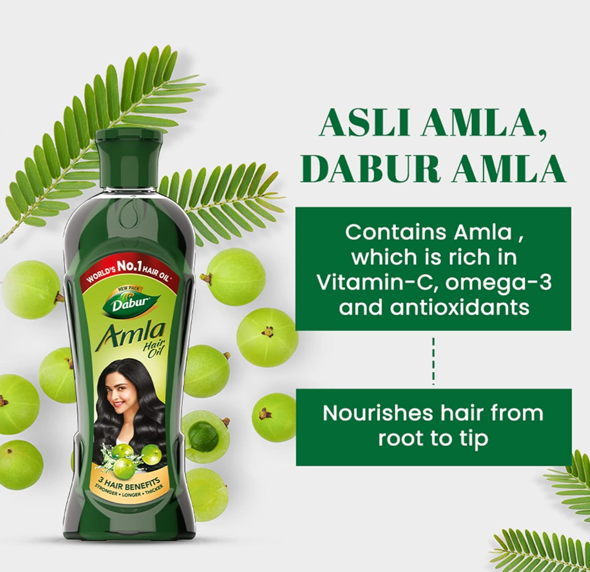 Dabur Amla Hair Oil 180ml - Image 4