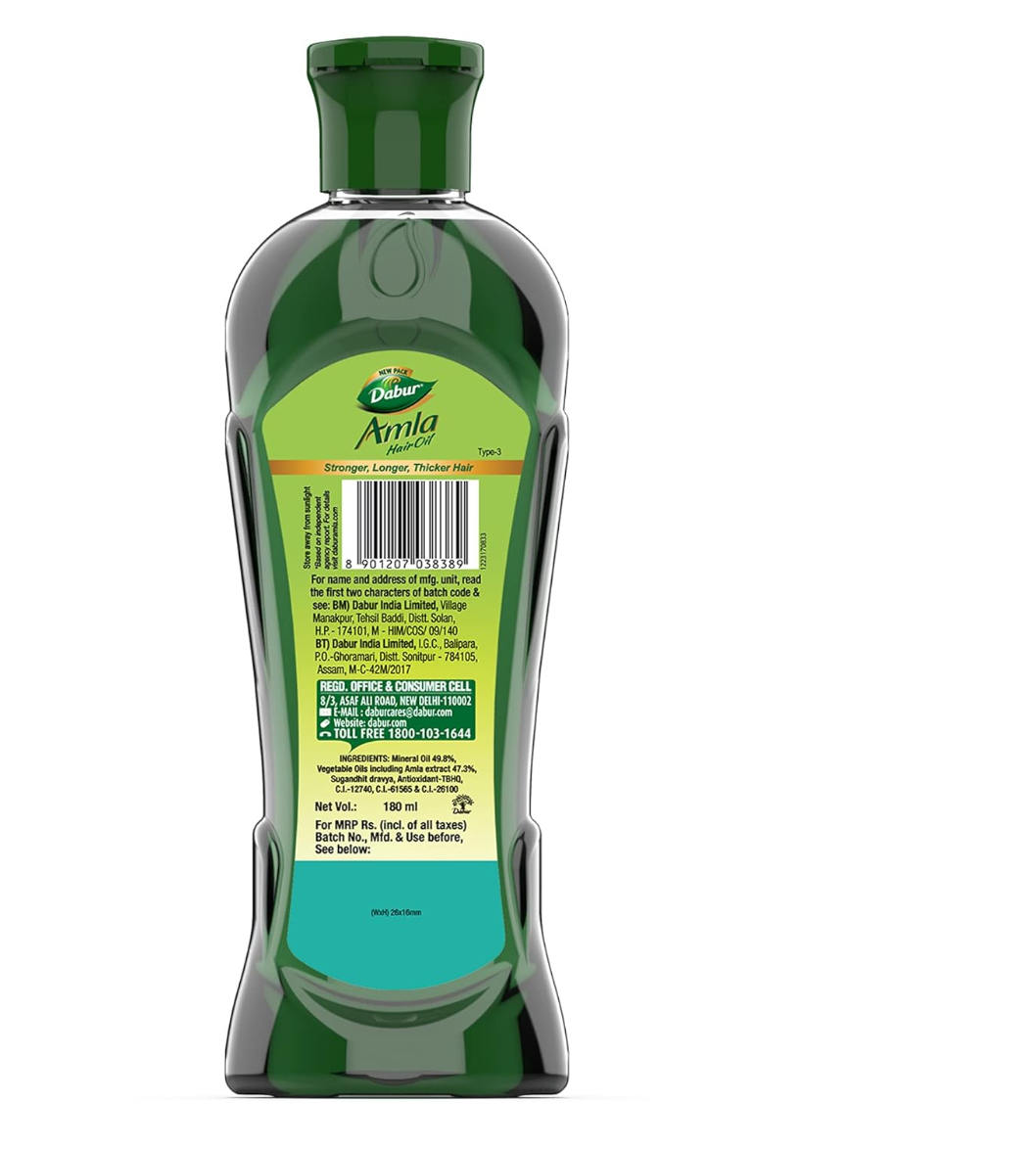 Dabur Amla Hair Oil 180ml - Image 6