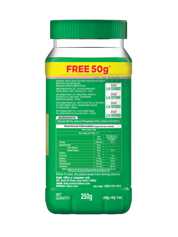 Dabur Glucose D regular 250gm - Image 2