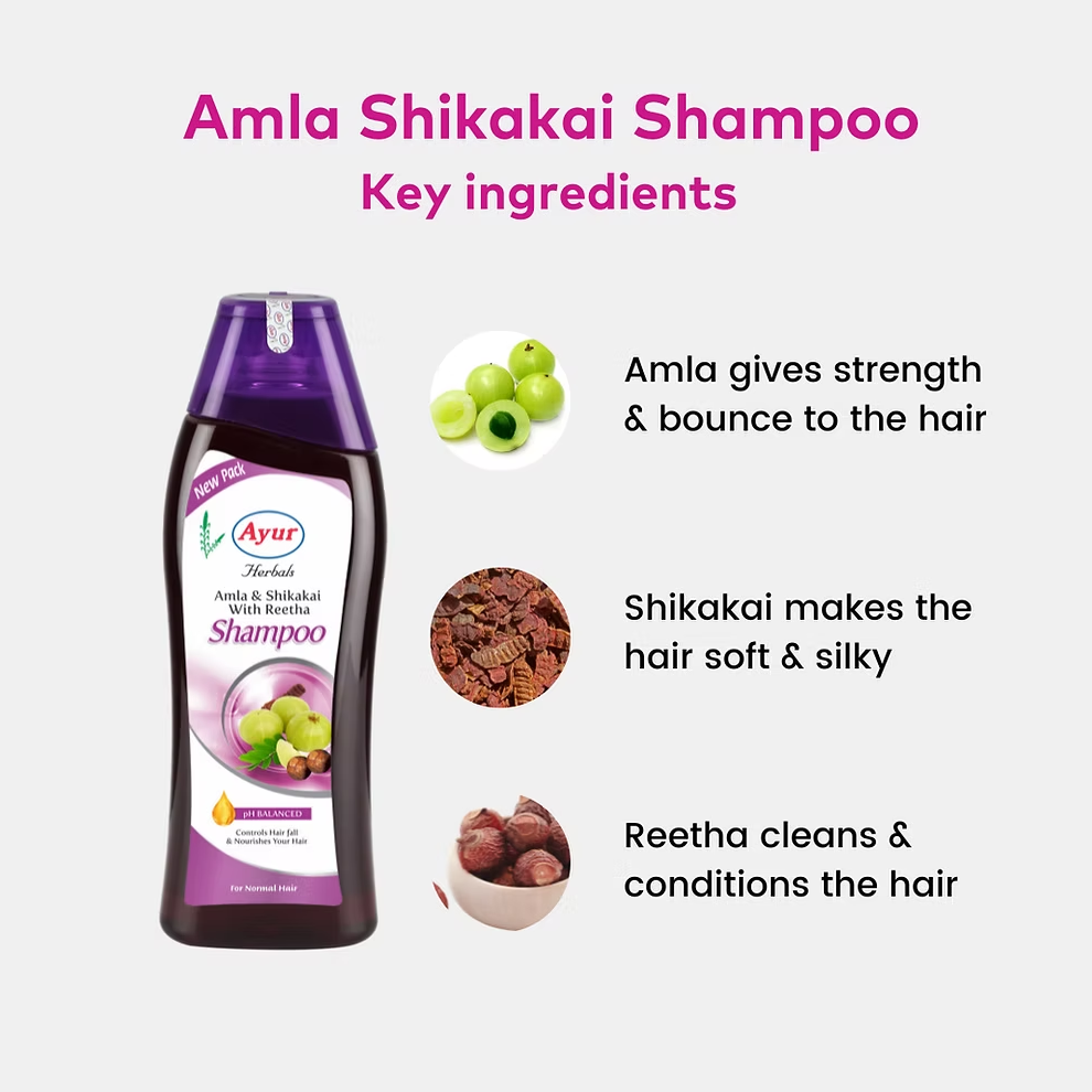 AYUR Herbal Amla Shikakai Shampoo 500gm - Image 3