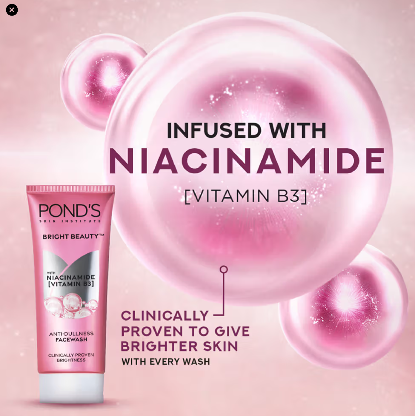 Ponds Bright Beauty Face Wash 50gm - Image 2