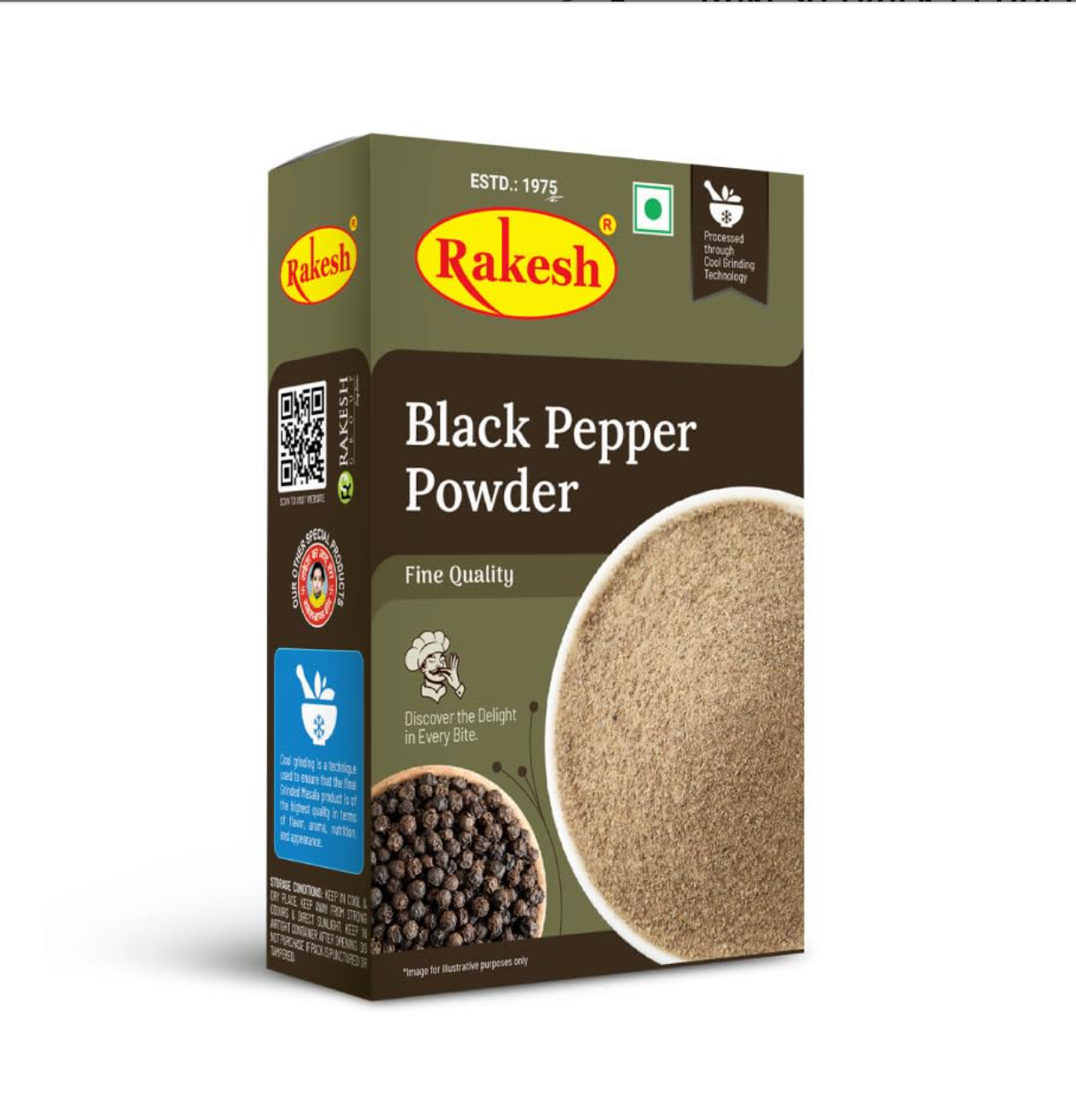 Rakesh Black Pepper Powder / Kali Mirch Powder 50gm